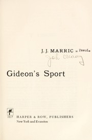 Cover of Gideon's sport