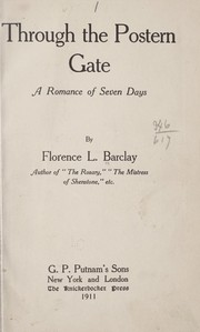 Cover of: Through the postern gate: a romance in seven days