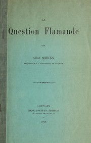 Cover of: La question Flamande