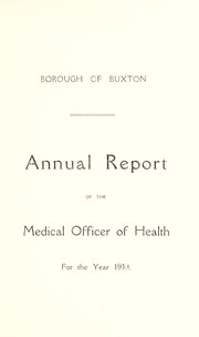 Cover of: [Report 1939] by Buxton (England). Borough Council