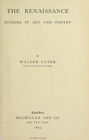 Cover of: The renaissance by Walter Pater