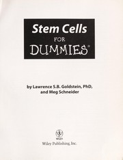 Stem Cell Research For Dummies by Hall, Nancy W./ Lensch, M. William