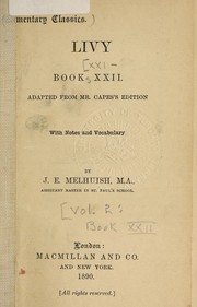Cover of: Book[s] XXI-XXII by Titus Livius