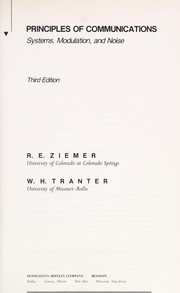 Cover of: Principles of communications by Rodger E. Ziemer