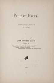 Cover of: Philip and Philippa | John Osborne Austin