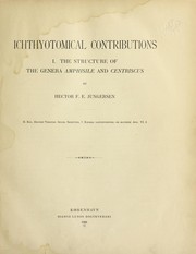 Cover of: Ichthyotomical contributions