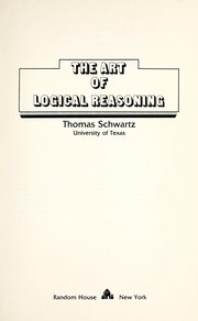 Cover of: The art of logical reasoning