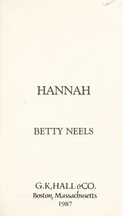 Cover of: Hannah