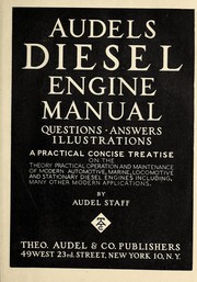 Cover of: Audel's Diesel engine manual by Abraham Barnett Green