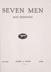 Cover of: Seven men by Sir Max Beerbohm