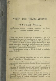 Cover of: Notes for telegraphists