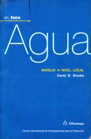 Cover of: Agua: manejo a nivel local