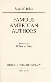 Cover of: Famous American Authors