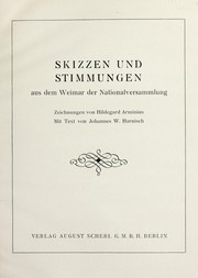 Skizzen und Stimmungen aus dem Weimar der Nationalversammlung by Johannes W. Harnisch