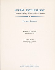 Cover of: Social psychology: understanding human interaction