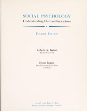 Cover of: Social psychology by Robert A. Baron