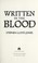 Cover of: Written in the blood