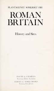 Cover of: Roman Britain : history and sites by 