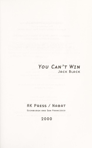 You can't win by Jack Black