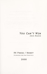 Cover of: You can't win