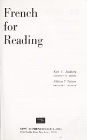 Cover of: French for reading by Karl C. Sandberg