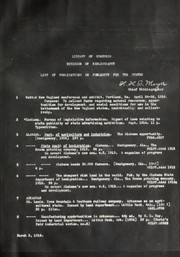 Cover of: List of publications on publicity for the states