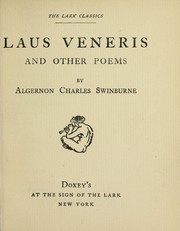 Cover of: Laus Veneris and other poems