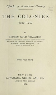Cover of: The colonies, 1492-1750