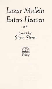 Cover of: Lazar Malkin enters heaven by Stern, Steve