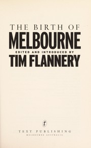 Cover of: The birth of Melbourne