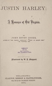 Cover of: Justin Harley by Cooke, John Esten