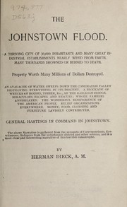 Cover of: The Johnstown flood. by Herman Dieck