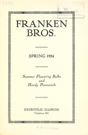 Cover of: Spring 1924: summer flowering bulbs and hardy perennials