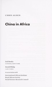 Cover of: China in Africa by Chris Alden