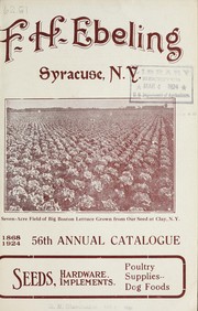 Cover of: 56th annual catalogue [of] seeds, hardware, implements, poultry supplies, dog foods by F.H. Ebeling (Firm)