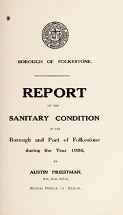 Cover of: [Report 1936] | Folkestone (England). Borough Council