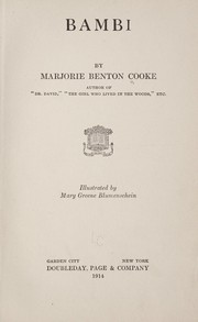 Cover of: Bambi by Marjorie Benton Cooke