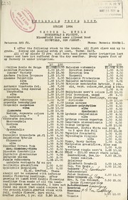 Cover of: Wholesale price list: spring 1924