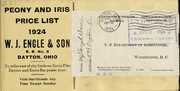 Cover of: Peony and iris price list: 1924