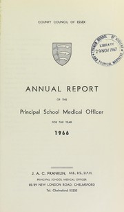 Cover of: [Report 1966] by Essex (England). County Council