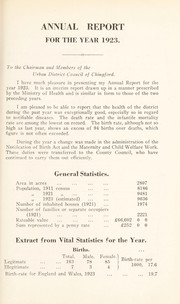 [Report 1923] by Chingford (London, England). Urban District Council