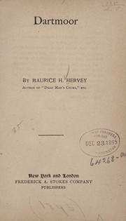 Cover of: Dartmoor | Maurice H. Hervey