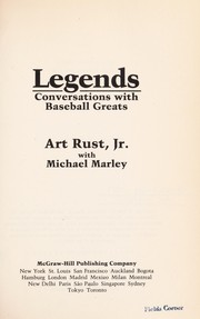 Cover of: Legends: conversations with baseball greats