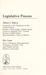 Cover of: Legislative process