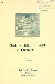Seeds, bulbs, plants, evergreens by Roderick M. Crocket & Co., Inc