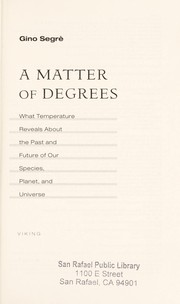 Cover of A matter of degrees