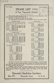 Cover of: Trade list: 1924