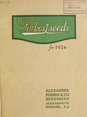 Cover of: Forbes seeds for 1924 by Alexander Forbes & Co