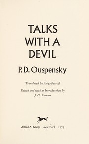 Cover of: Talks with a devil by P. D. Ouspensky