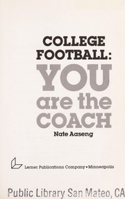 Cover of: College football--you are the coach